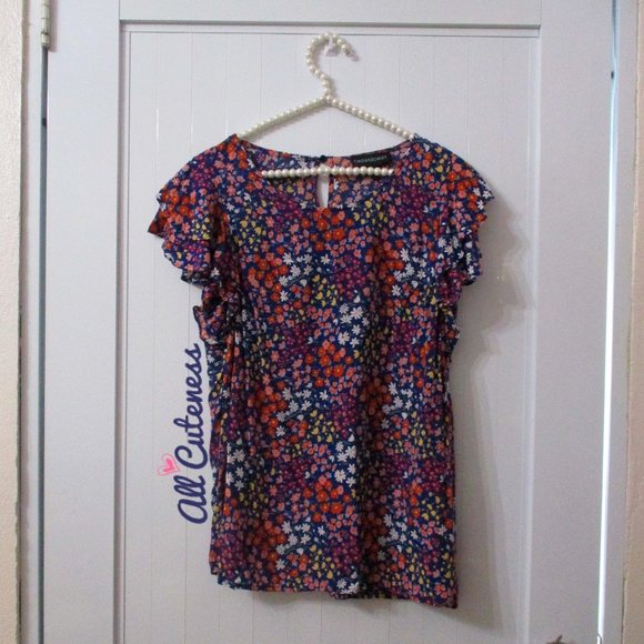 Cynthia Rowley Short Sleeve Floral Top Size S - Picture 2 of 7